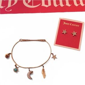 EARLY 2000’s  RARE AUTHENTIC Juicy Couture Gold Charm Bracelet NWOT